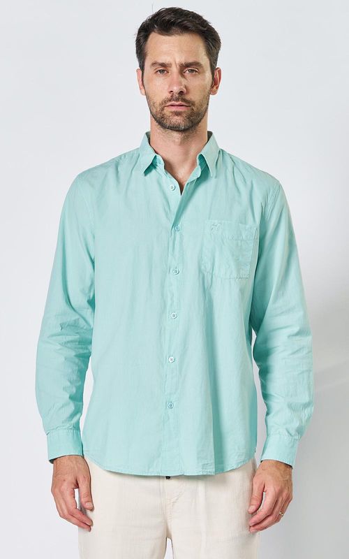 Camisa Masculina Colors c/ bolso - MENTA