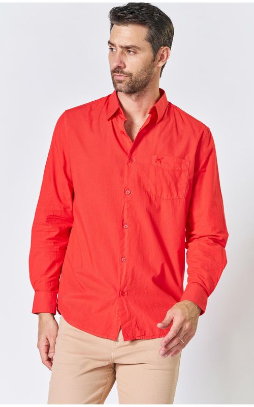 Camisa Masculina Colors c/ bolso - HIBISCO