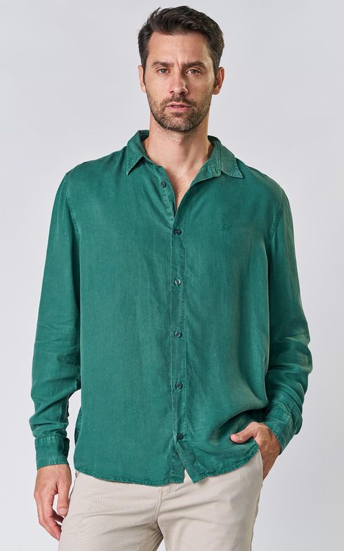 Camisa Masculina Liocel Colors c/ bordado - FOLHA