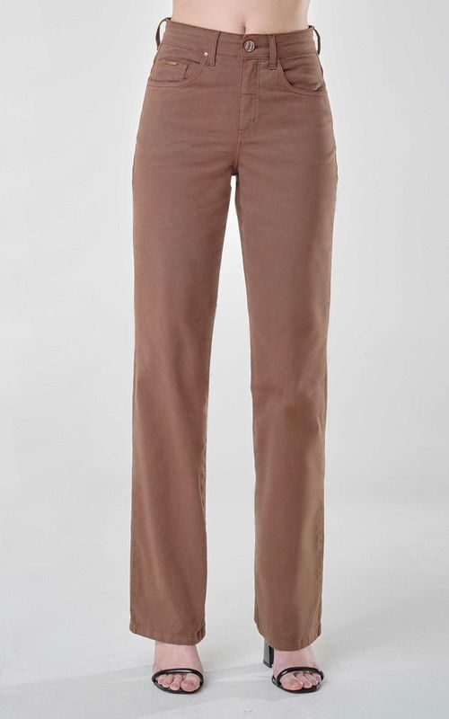 Calça Sarja Reta Colors Feminina - MOCHA