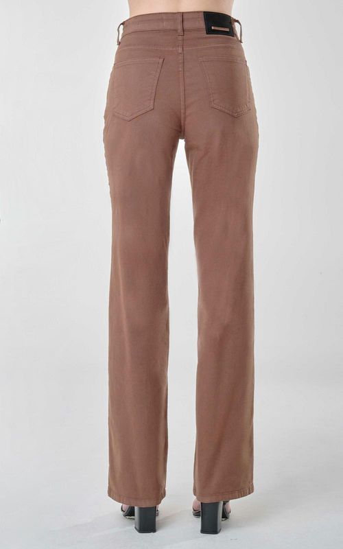 Calça Sarja Reta Colors Feminina - MOCHA