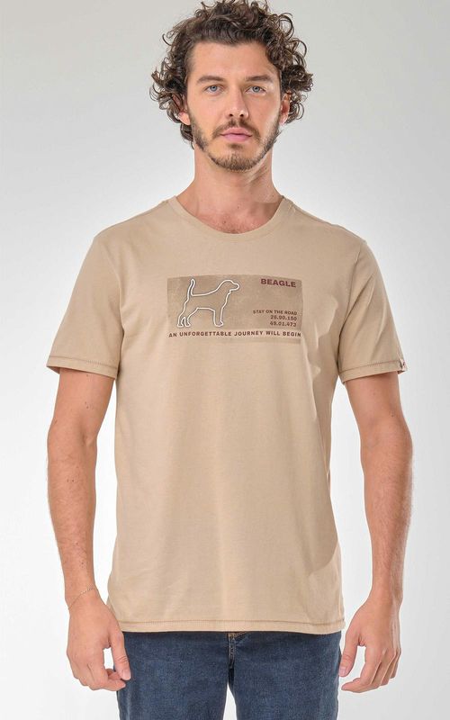 Camiseta Estampada - TAUPE