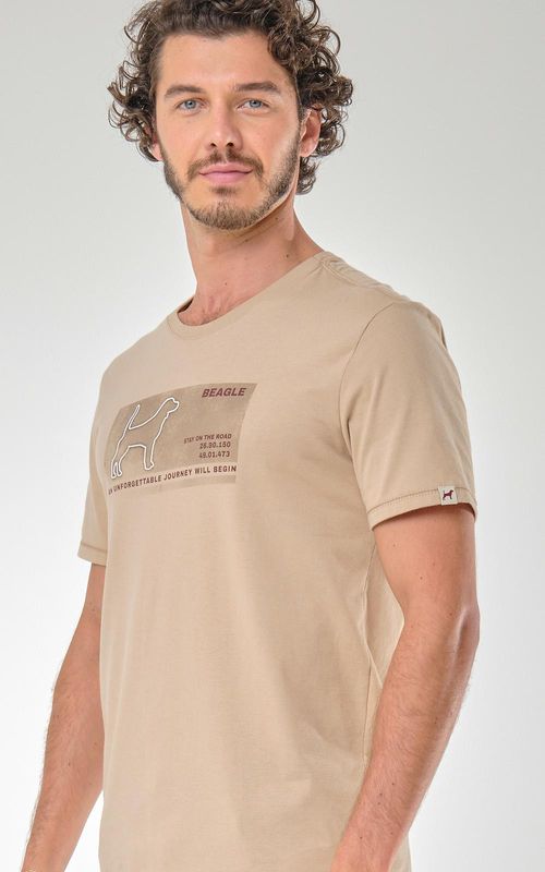 Camiseta Estampada - TAUPE