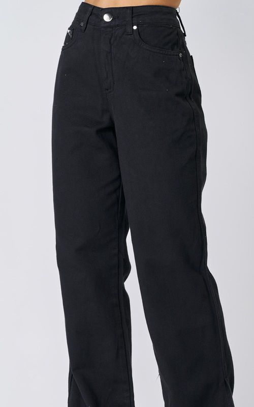 Calça Sarja Wide Leg Feminina - PRETO