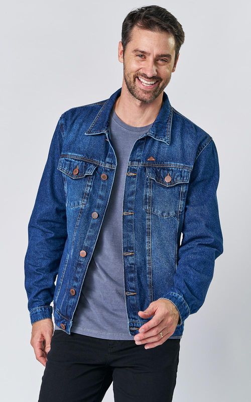 Jaqueta Masculina Trucker Jeans - INDIGO