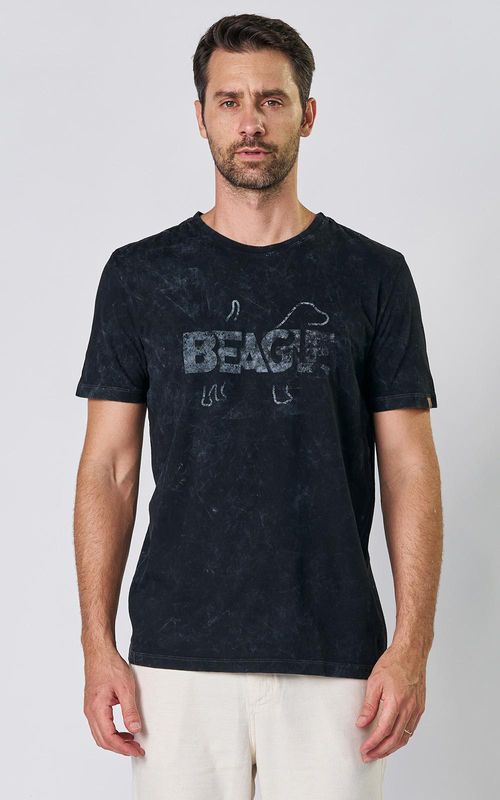 Camiseta Estampada - PRETO
