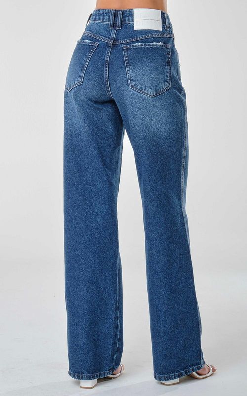 Calça Jeans Wide Leg Feminina - INDIGO