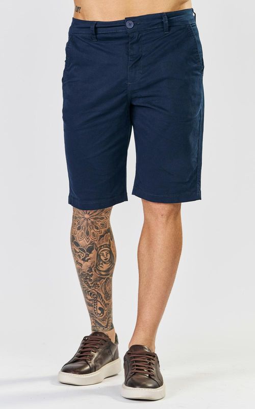 Bermuda Sarja Casual Masculina - MARINHO