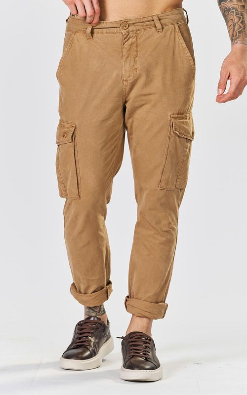 Calça Sarja Cargo Masculina - WAFFLE