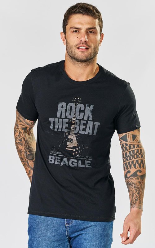 Camiseta Estampada - PRETO