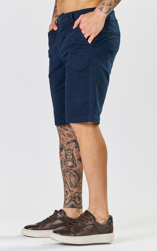 Bermuda Sarja Casual Masculina - MARINHO