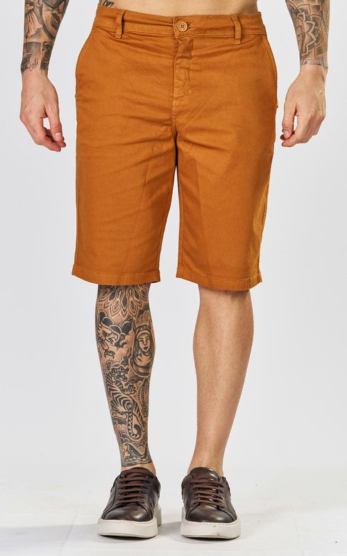 Bermuda Sarja Casual Masculina - MARROM CRAFT