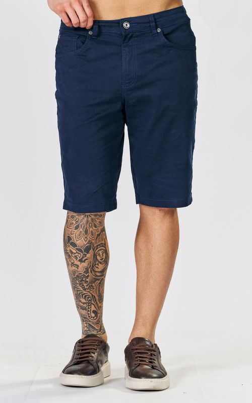 Bermuda Sarja Slim Masculina - MARINO