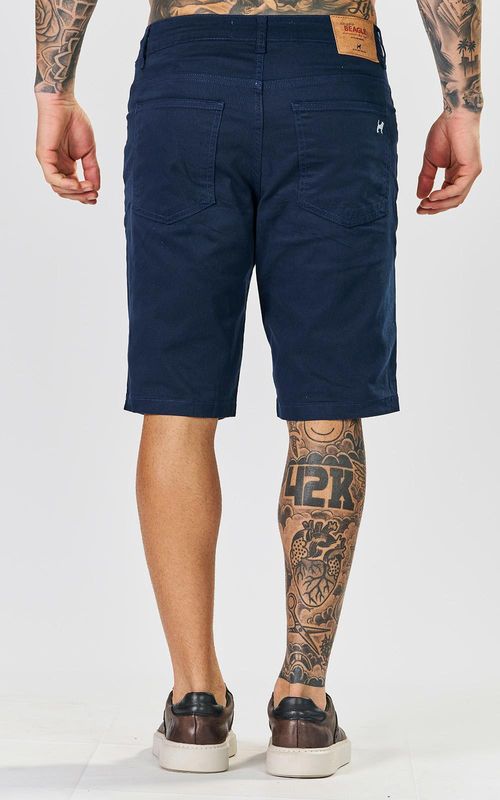 Bermuda Sarja Slim Masculina - MARINO