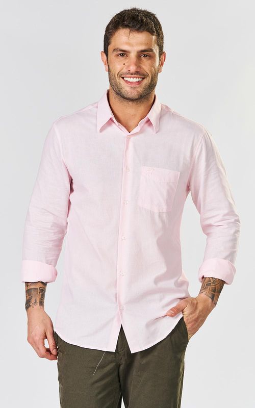 Camisa Masculina Micro listrada - LIST. PARAFINA