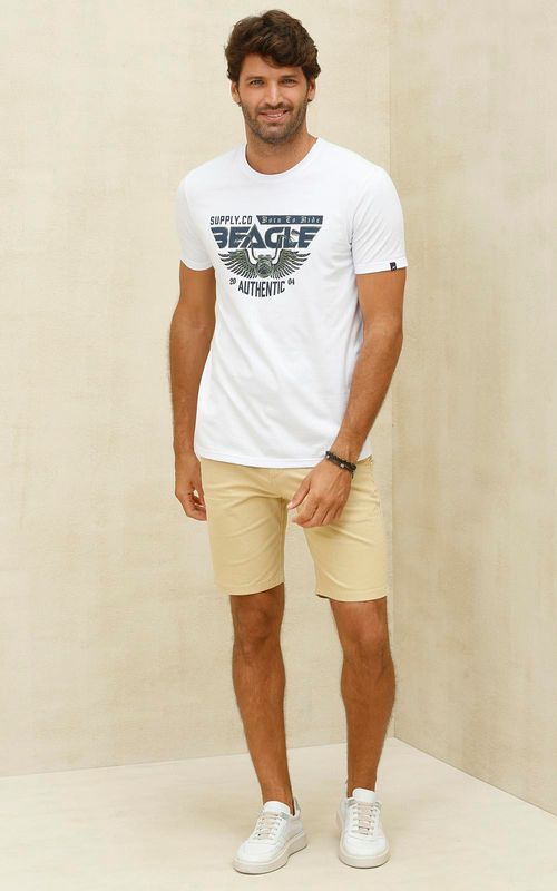 Shorts Masculino Slim Sarja - AMENDOA