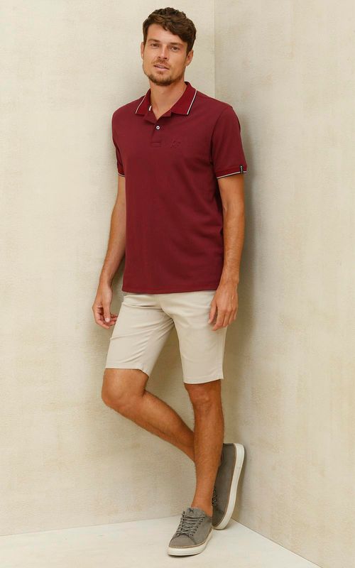Bermuda Masculina Slim Sarja - AREIA
