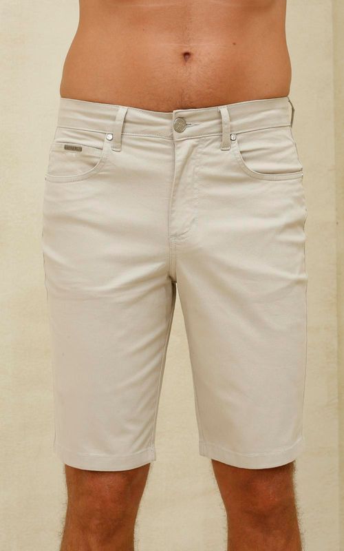 Bermuda Masculina Slim Sarja - AREIA