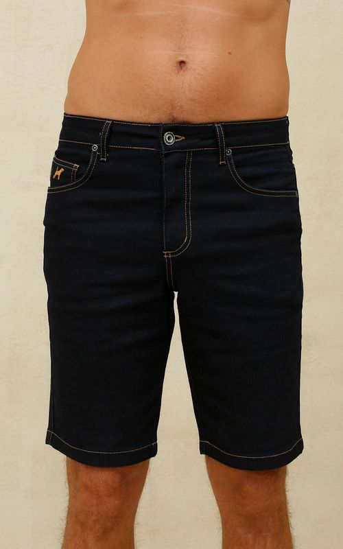 Bermuda Jeans Masculina Slim - INDIGO