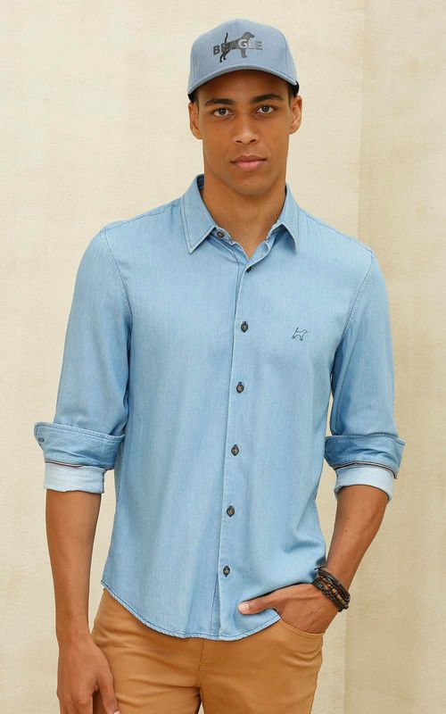 Camisa Jeans Masculina Slim Fit - INDIGO