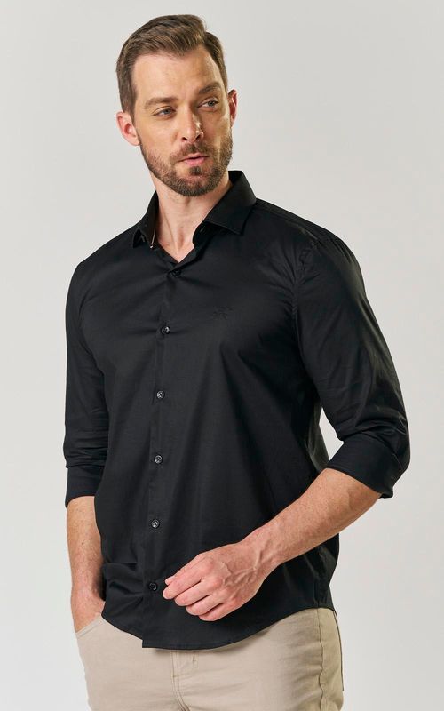 Camisa Masc. ML - PRETO