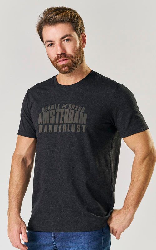 Camiseta Estampada - PRETO