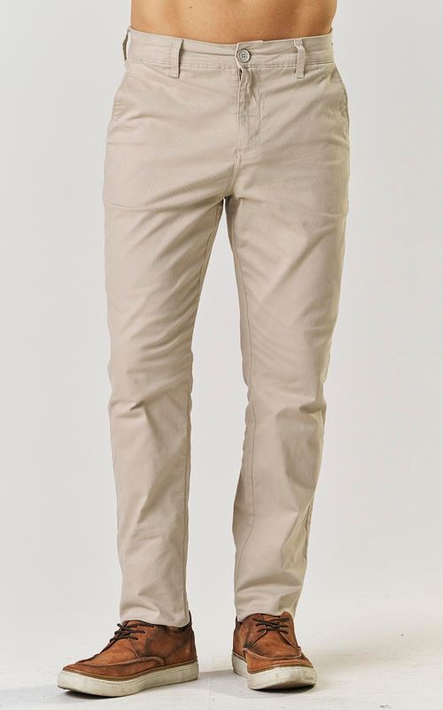 Calça Masculina Slim Sarja - AREIA