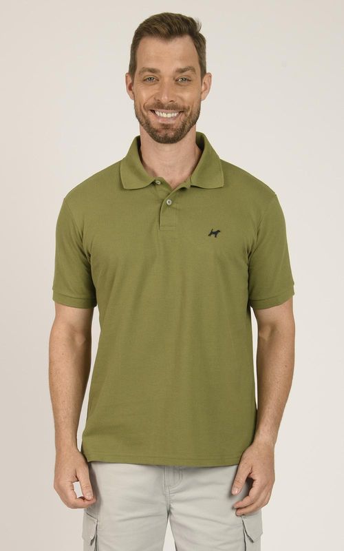 Polo Masculina Básica Logo Contrastante - RUCULA