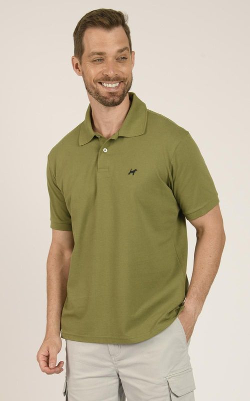 Polo Masculina Básica Logo Contrastante - RUCULA