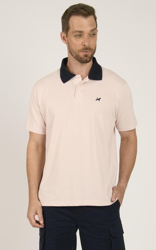 Polo Masculina Básica Retilínia Personalizada - ROSA CLARO