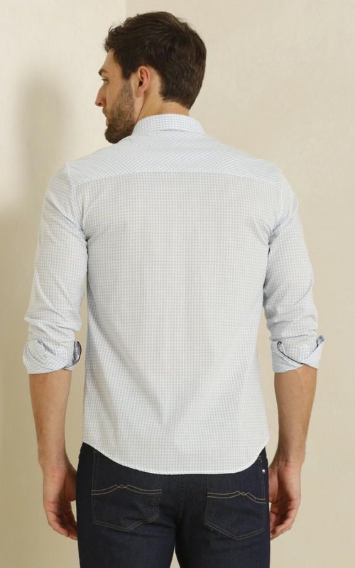 Camisa ML masculina xadrez - XADREZ VICHY GLACIAL