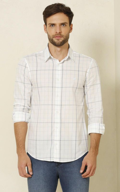 Camisa ML masculina xadrez - XADREZ OFF WHITE