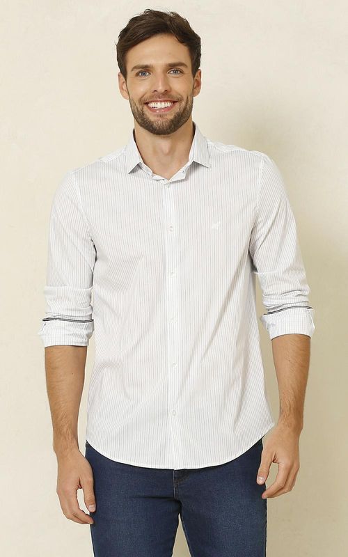 Camisa ML masculina - BRANCO