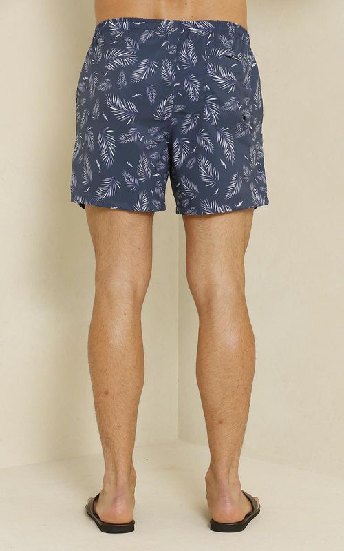 Beachshorts estampado - FEATHER MARINHO