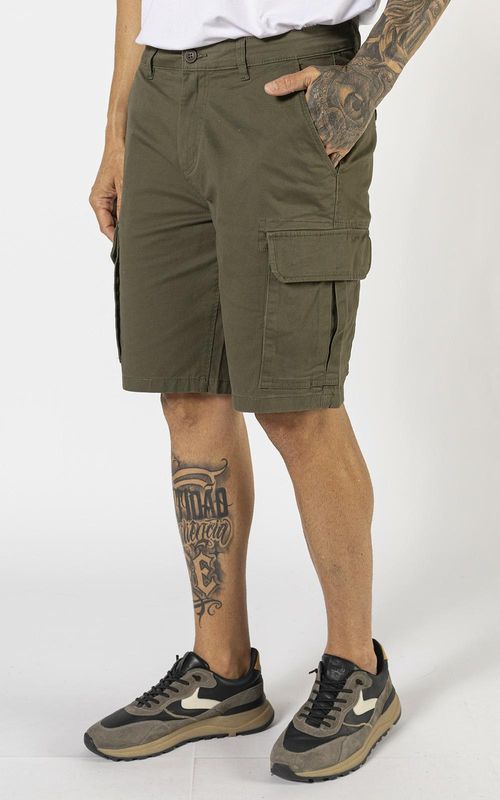 Bermuda Masculina cargo chino. - OLIVA