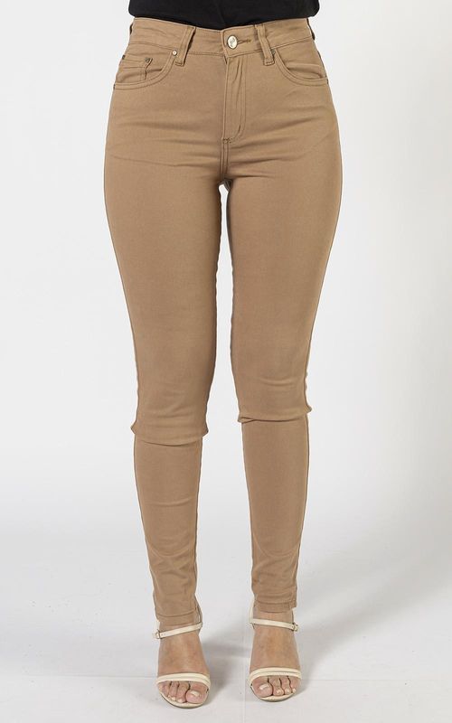 Calça Feminina Skinny Sarja - AMENDOA