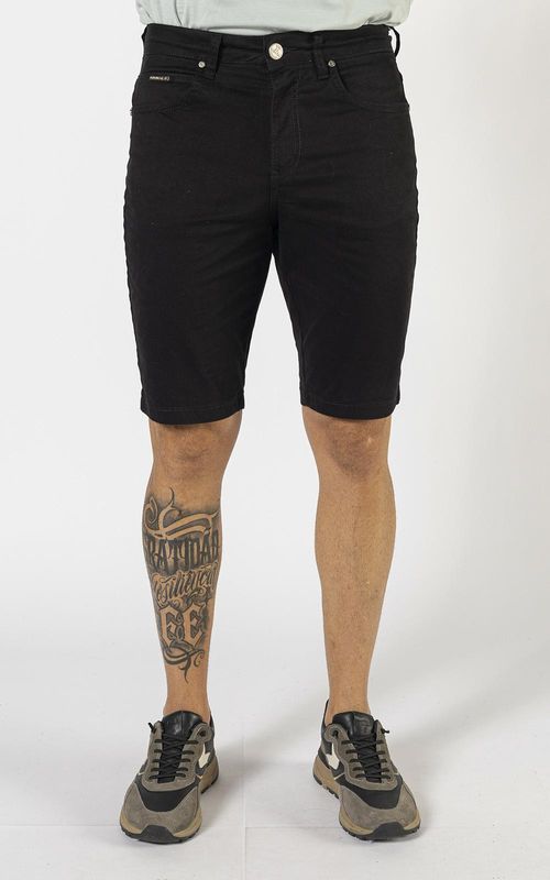 Bermuda Masculina Slim Sarja - PRETO