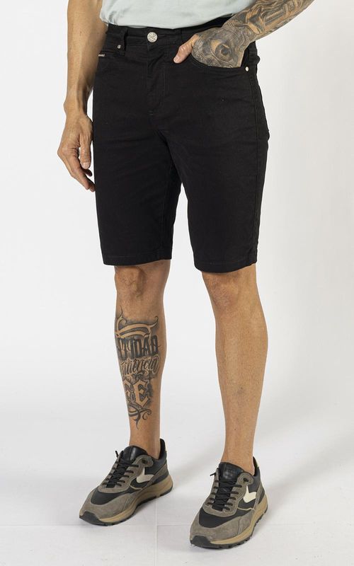 Bermuda Masculina Slim Sarja - PRETO