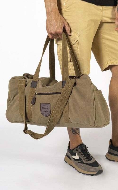 BOLSA DE VIAGEM LONA MASCULINO - AMENDOA