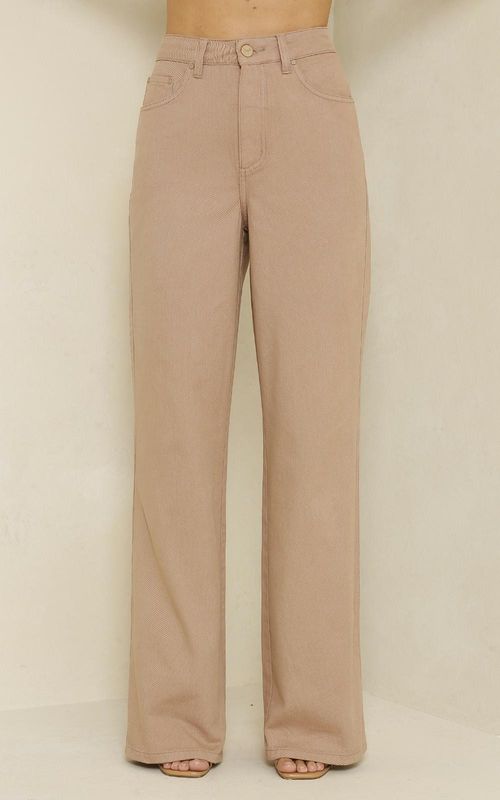 Calça Feminina Wide Relaxed Sarja - TRAMA