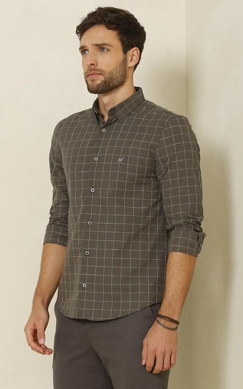 Camisa ML masculina xadrez - XADREZ PRETO