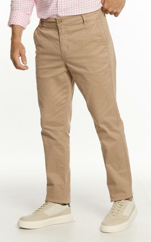 Calça Masculina Casual Sarja - TAUPE