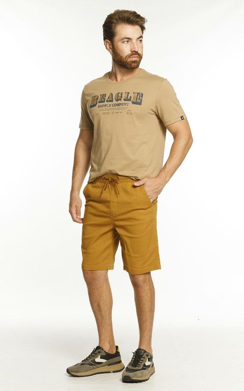 Bermuda Masculina slim chino - CAMEL