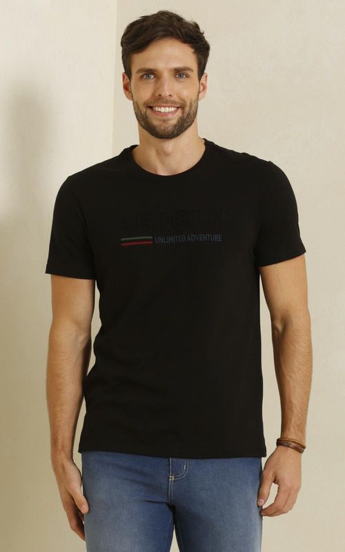 Camiseta Estampada - PRETO