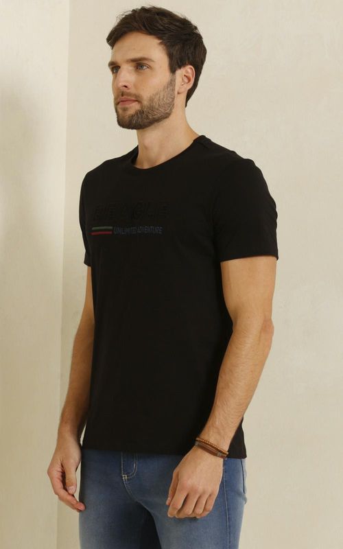 Camiseta Estampada - PRETO