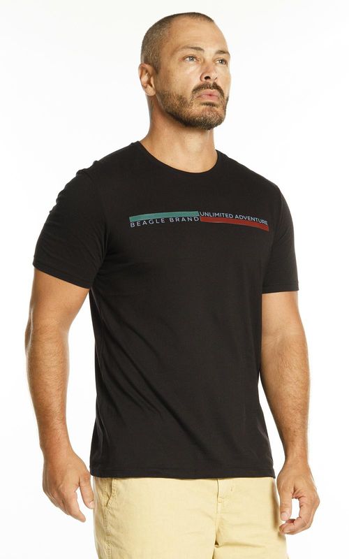 Camiseta Estampada - PRETO
