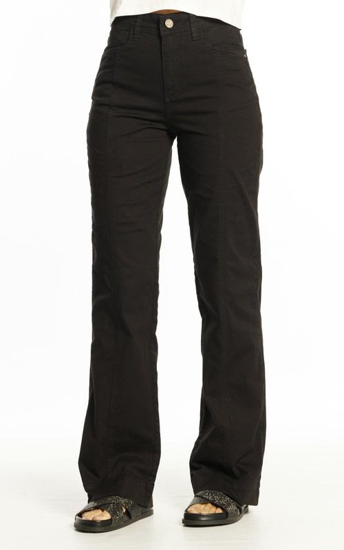 Calça Feminina Reta Sarja - PRETO