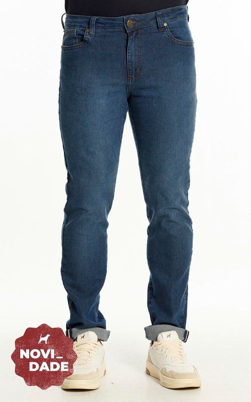 Calça Masculina Jeans Strech Slim Confort - ESCURO