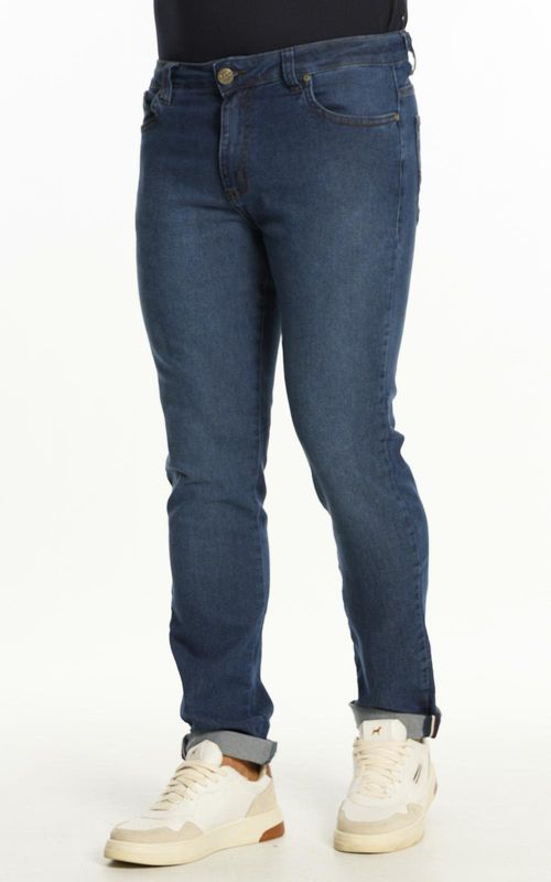 Calça Masculina Jeans Strech Slim Confort - ESCURO