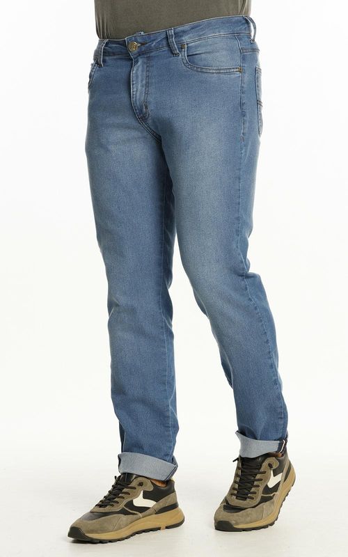 Calça Masculina Jeans Strech Slim Confort - MÉDIO